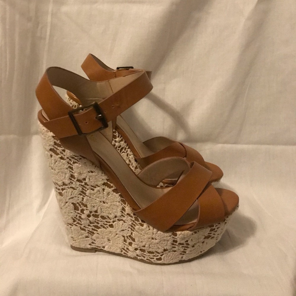 Charlotte Russe Lace Wedges